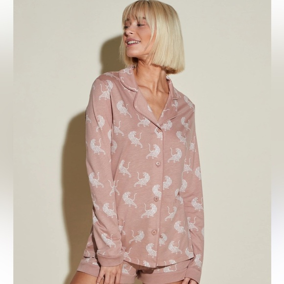 Cosabella Printed Long Sleeve Top Medium Mandela Tiger - Picture 1 of 11